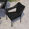 Flash Furniture Black PE Rattan Wicker Patio Dining Chair, 4PK 4-TT-TT02-BK-GG - alternate 6